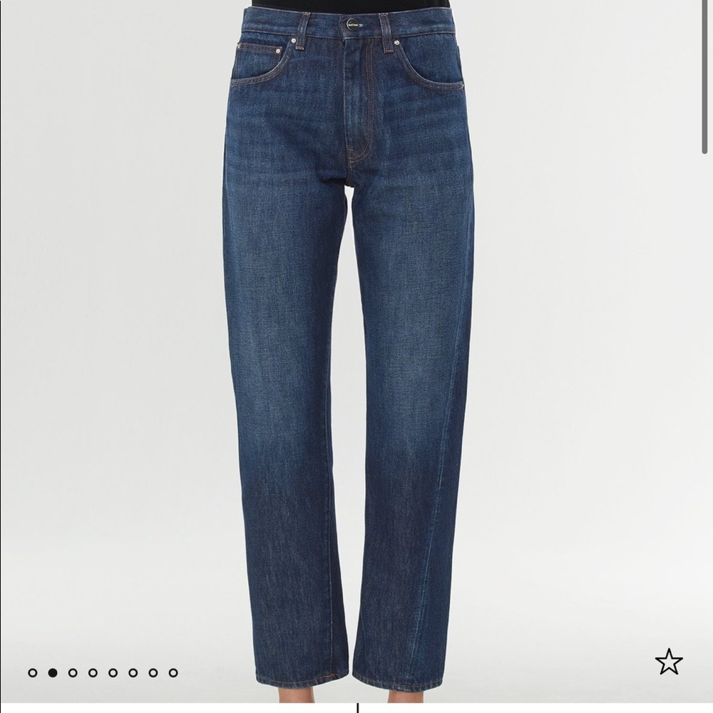 Toteme twisted seam dark wash jeans